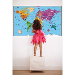 Rand McNally Kids' Illustrated World Wall Map - Paper Rolled