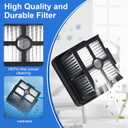 Roller Brush and HEPA Filter for DREAME H12 Pro FlexReach / H15 Pro Wet Dry Vacuum Cleaner Replacement Parts, 2 Roller Brush + 2 HEPA Filters + 1 Cleaning Brush