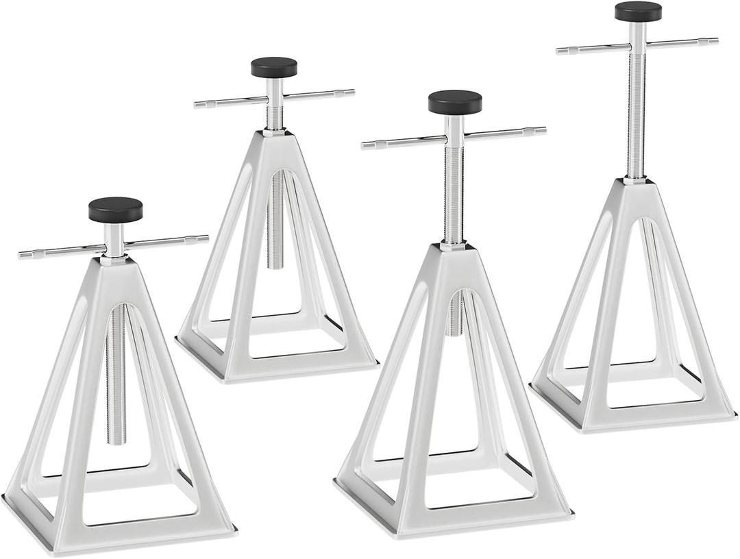 RVMATE Stack Jack 4 Pack with Cover, for RV, Camper and Trailer Stabilization, Aluminum RV stabilizer, Adjustable from 11 inch to 17 inch