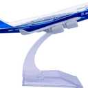 Diecast Airplanes 1:400 Scale Model Plane B747 Model Airplane Model for Decoration and Gift (Blue)