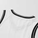 YWIES Plain Basketball Jersey, Blank Team Uniform, Hip Hop Hipster Short Sleeveless Active Shirts (White, XL)