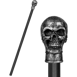 Skull Cane Staff Prop,Plastic Skull Pimp Cane Walking Stick Costume Accessory,Halloween Staff Cosplay
