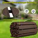 12FT Wooden Garden Pathway, Extra Long Outdoor Cedar Walkway, Roll-Up Boardwalk with Anti-Slip Surface for Garden, Muddy Areas, Events & Heavy Duty Use