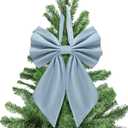 Janinka Big Bow 22", Large Bow for Decoration, Birthday Party Background Decor, Ribbon Hanging Decor for Door Windows Wedding Baby Shower Party Decoration(Dusty Blue,Velvet)