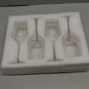 Wine Glasses Set of 4, Sturdy Crystal Wine Glasses for White wine, 14oz Modern Wine Glasses with Thin Rim, Short Stem, Gifts for birthday, housewarming, wedding, Valentine's Day