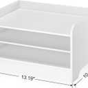 Desk File Organizer 4-Tier Desktop Paper Mail Organizer Document Holder for Home Office Supplies, Office Desk Accessories & Workspace (White)