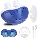 Anti Snoring Devices, Double Vortex Anti Snoring Device, Snoring Solution, Adjustable Wind Speed, Suitable for All Nose Shapes, Stop Snoring Suitable for Men and Women, Blue