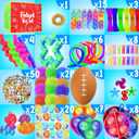 Fidget Toys, 160 Pack Party Favors for Kids 8-12 4-8, Sensory Toys Bulk Autism Autistic, Treasure Box Toys for Classroom, Stocking Stuffers, Goodie Bag Stuffers, Christmas Birthday Gifts Prizes