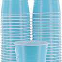 Disposable Plastic Cups, Blue Colored Plastic Cups, 18-Ounce Plastic Party Cups, Strong and Sturdy Disposable Cups for Party, Wedding, Christmas, Halloween Party Cup, 50 Pack