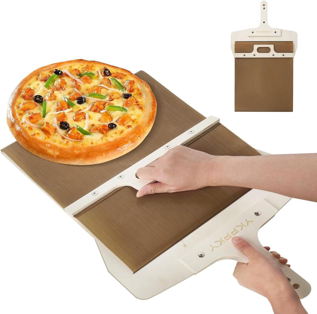 Sliding Pizza Peel - Wood Pizza Slider Smart Pizza Peel Slider That Transfer Pizza PerfectlyNon Stick Pizza Slider - 21.65" x 11.9"