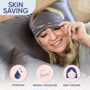 Blissy Silk Pillowcase - 100% Pure Mulberry Silk - 22 Momme 6A High-Grade Fibers - Silk Pillow Cover for Hair & Skin - Regular, Queen & King (Gray, Standard)