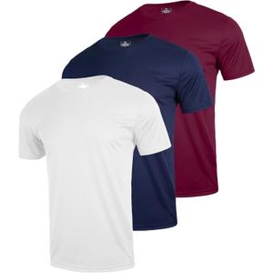 3 & 5 Pack Shirts for Men Moisture Wicking Workout Performance Dry Fit Mesh Gym Athletic Running T-Shirt