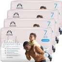 Mama Bear Plush Protection Diapers - Size 7, One Month Supply, Hypoallergenic Premium Disposable Baby Diapers, 92 Count (Pack of 4), White and Cloud Dreams