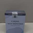 Soap Dispenser - 2 Pack, Antique Design Thick Glass Hand Soap Dispensers with Sturdy Tray; 304 Rust Proof Stainless Steel Black Pump, 12Pcs Stickers, for Kitchen, Bathroom