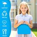 Kids Bento Lunch Box with Ice Pack, 5 Compartments Leak-Proof Bento Box with Utensils, 5.5-Cup Capacity for Adults & Ages 8+, BPA Free, Microwave & Dishwasher Safe, Blue