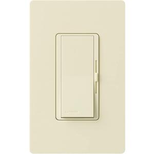 Lutron DVWFSQ-FH-AL Diva 1.5-Amp Single Pole 3-Way 3-Speed Fan Control, Almond