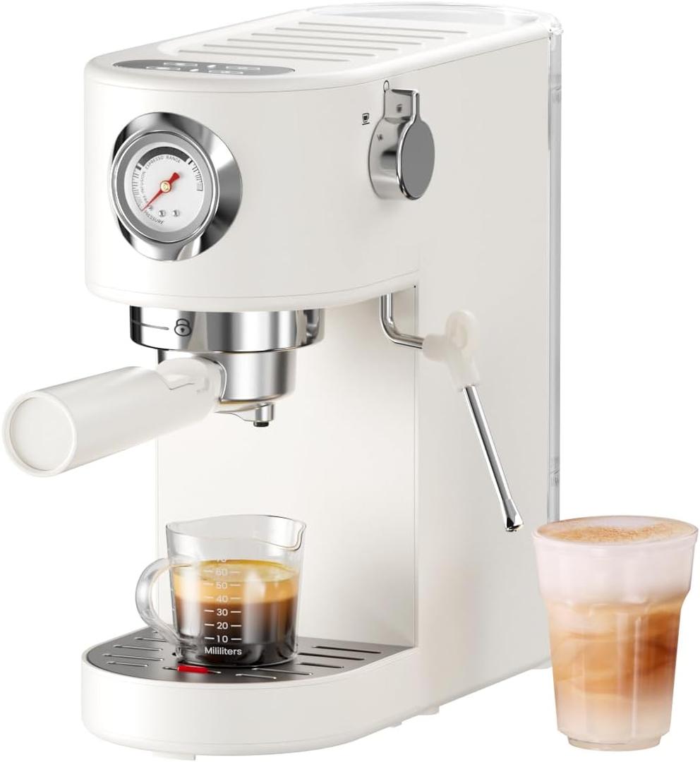 Espresso Machine 20 Bar, Espresso Maker with Milk Frother Steam Wand, Professional Espresso Coffee Machine for Home Cappuccino & Latte Maker