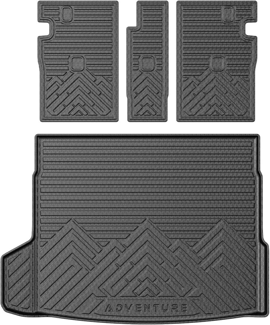 Mixsuper Cargo Liner for B-M W X3 2025 2026, Cargo Mat Backrest Mat for X3, All Weather Trunk Mat Backrest Mat TPE Back Seat Cover Protector for X3 Accessories