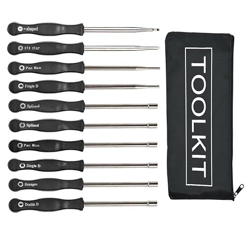 Hippotech Pack of 10 Carburetor Adjustment Tool Screwdriver Kit for Most 2-Cycle Small Engine Trimmers, Chainsaws, and Leaf Blowers