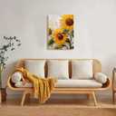 Sunflower Canvas Wall Art Abstract Sunflower Texture Landscape Wall Decor Artwork Yellow Floral Pictures Paintings Modern Botanical Posters Print Living Room Dining Room Kitchen Decor 1216 Inch