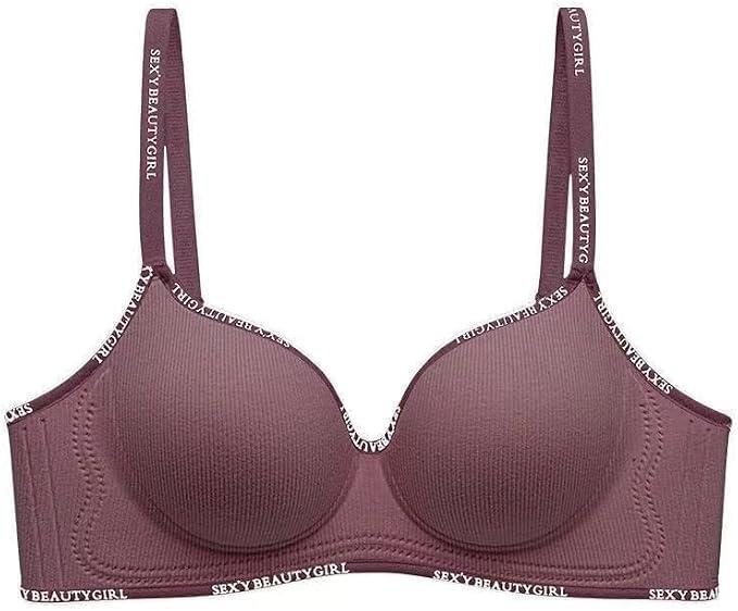 Wireless Push Up Bra for Small Bust - Seamless Padded Bralette, Adjustable Straps, Comfortable Support, No Underwire (Raspberry Red-1,X-Large)
