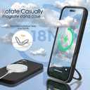 Mag-Ring Designed for iPhone 16 Case, Liquid Silicone [Moisturizing Factor] Extreme Soft Slim Phone Case with Stand [Compatible with MagSafe] for 16 6.1 inch Men Women, Black