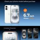 UNBREAKcable 2PCS Screen Protector for iPhone 16 Plus - 1 Privacy Tempered Glass+ 1 Clear Glass Double Shatterproof [Installation Frame] [9H Hardness] [Case Friendly] Anti-Scratch iPhone 6.7 inch