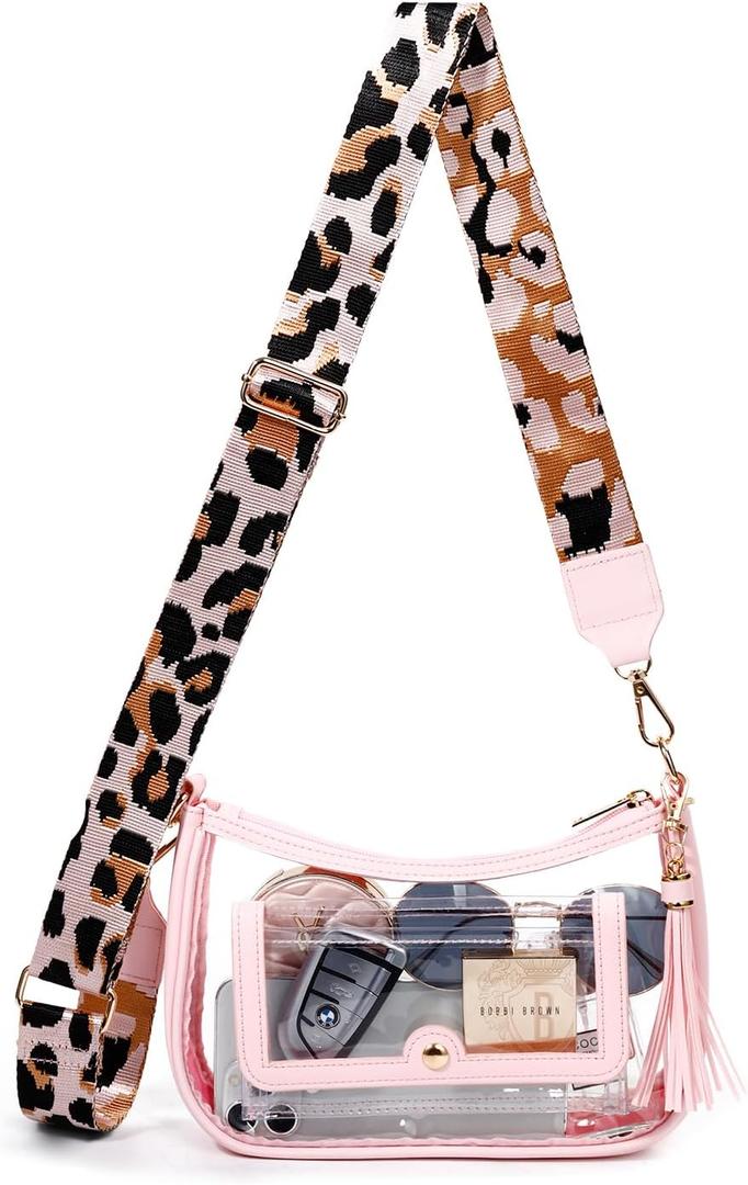 Clear Bag for Stadium Events, Clear Purses for Women, Crossbody Stadium Approved