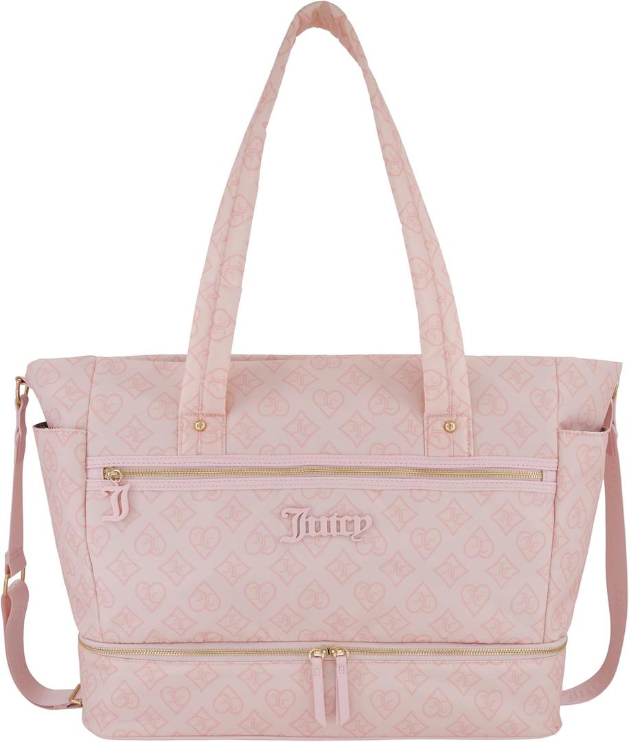 Juicy Couture Women's Juicy To Go Weekender Bag, Stylish & Versatile Tote for Everyday & Travel