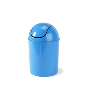 Umbra 1.25 Gallon Mini Waste Can with Removable Swing-Top Lid - Small Garbage Bin for Kitchen, Bathroom, Bedroom, Office - Compact Trash Can Fit Under Tables & Counters - Sky Blue