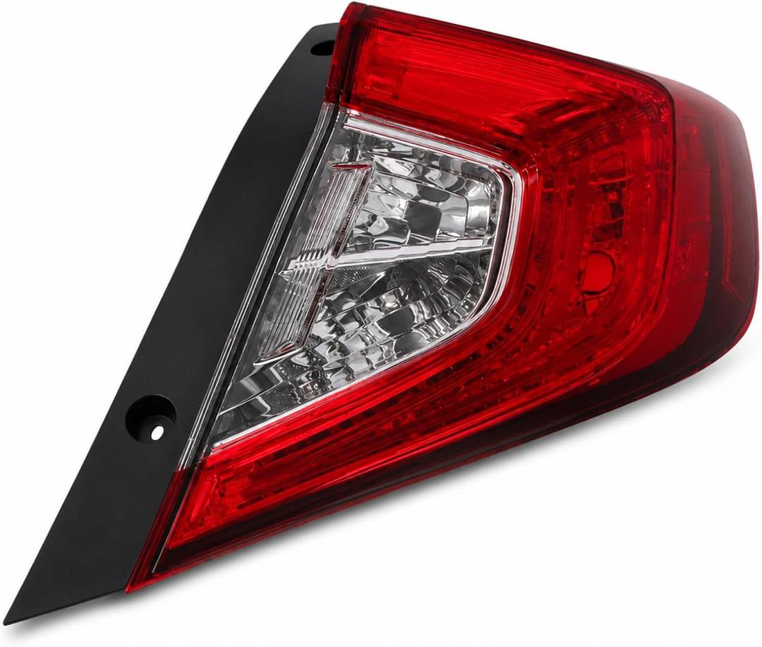 Nakkaa Outer Tail light Halogen W/O Bulbs Compatible with Civic Sedan 2016-2020 Right Side Tail Lamp HO2805110 33500-TBA-A01
