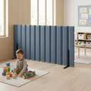 Angeles 30" x 6' Quiet Divider With Sound Dampening Panels, Freestanding Room Divider Wall, Gray