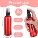 90 Pack 4oz Plastic Spray Bottles Bulk, Reusable Refillable Fine Mist Empty Mini Spray Bottles, Travel Size Small Sprayer for Essential Oils, Perfume, Cleaning Solutions (Amber)