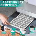 Address Labels 1x2-5/8 Stikcer Paper 30-UP 250 Sheets for Laser/Inkjet Printer Matte 7500 White Blank Printable Labels on 8.5x11 Inch for Mailing, Shipping, and Organizing