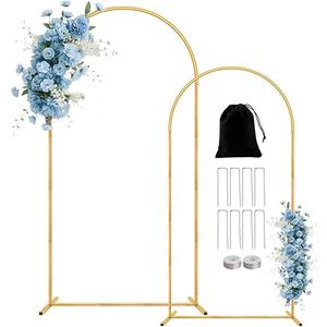 Metal Arch Backdrop Stand, 7.2FT+6FT Wedding Arch Stand, Set of 2 Backdrop Arch Stand, Metal Arch Stand for Wedding Ceremony Birthday Party Baby Shower Graduation Ceremony Decoration