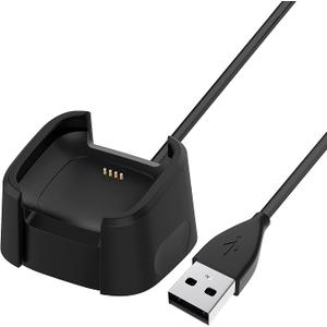 3.3Ft USB Charger Compatible with Fitbit Versa 2 Charger Dock Anti-Slip Replacement Smartwatch Charging Cable Stand(not for Fitbit Versa/Versa Lite)