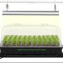 Shellwei Seedling Grow Light with Stand Seeding Starter Kit with 1.7ft Grow Light and Heat Mat, 1020 Seed Starting Tray with 8" Humidity Dome, Grow Lamp Stand for Seed Starting and Propagation(2 Set)