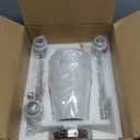 METWET Bathroom Light Fixtures, Brushed Nickel Vanity Lights with Flared White Fabric Shade, 3 Light Wall Sconce, Modern Sconces Wall Lighting for Hallway Bedroom, VL837-BN-3