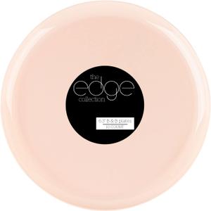 PLASTICPRO [30 Pack 6.3''] Pink Plastic Party Plates Edge Collection Premium heavyweight Elegant Disposable Tableware Dishes