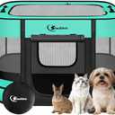 Dog Playpen,Cat Pet Puppy Pen,Portable Playpens for Dogs Indoor Outdoor Travel Camping Use,Foldable Dog Kennel Tent Crate for Rabbit Small Animals with Carrying Case (Green, Small)