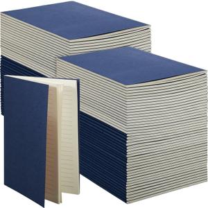 Mimorou 100 Pcs Journals Notebooks Bulk  Kraft Softcover A5 Small Notebooks 5.5 Inch x 8.3 Inch Notepads with 60 Page 30 Sheet for Writing Sketch Travel Office Supplies(Navy,Dot)
