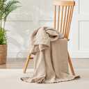 Cooling Throw Blanket Twin XL 66" x 90", 6 Layers Muslin Blankets 100% Cotton, Breathable and Lightweight Twin Blanket for Bed, Soft Bedspread, Gauze Bedding for All Season, Beige Linen