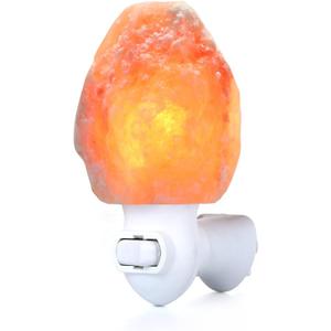 Betus Natural Crystal Himalayan Salt Wall Lamp - Air Purifying Night Light - 360 Rotatable Plug 7W Bulb - Natural