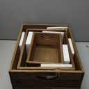 TIMRIS Set of 3 Rustic Distressed Wood Nesting Crates, Farmhouse Decorative Wooden Storage Boxes, Vintage Reclaimed Wood Baskets for Display (Natural)