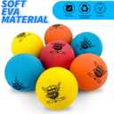 Pandahero 12-Pack Mini Knee Hockey Balls for Indoor Play Toys Gifts for Toddler Kids Boys Girls Soft Foam Balls for Floor Hockey & Mini Sticks
