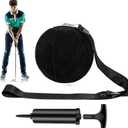2 x Golf Training Ball Smart Ball Golf Training Aid Inflatable Swing Training Ball with Inflator Pump and Adjustable Lanyard,Assist Golf Swing Trainer Golf Swing Assistant for Beginner