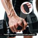 Weight Lifting Grips Rubber Gym Weightlifting Anti-Slip Workout Grips Fingerless Gym Gloves Hand Palm Protection Gloves for Training and Exercise,Deadlift,Pull Up