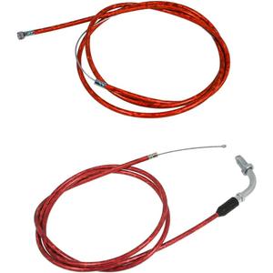 59 inch Clutch Cable Line and 51 inch Gas Throttle Cable for 2 Stroke 49cc 50cc 60cc 80cc 100cc Motorized Bicycle Push Bike Parts Red