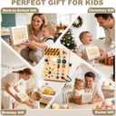 LED Busy Board for Toddlers - Montessori Sensory Toy with 10 Switches & 19 Lights, Wooden Activity Board for Fine Motor Skills, Ideal Educational Birthday Travel Toy Gift for 1 2 3 Year Old Boys Girls
