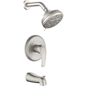 Tub Shower Faucet Combo Set Bathtub Faucet Set Shower System with Tub Spout Shower Tub Kit Shower Valve and Trim Kit Shower Fixtures Brushed Nickel
